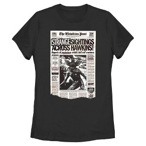 Womens Stranger Things Mysterious Sightings Across Hawkins T Shirt - 1 of 4