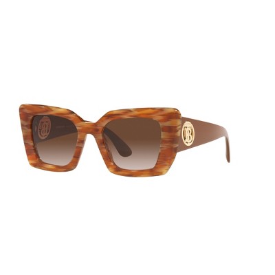 Burberry Be 4344f 394013 Womens Butterfly Sunglasses Spotted Brown 53mm ...