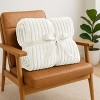 Cozy Soft Striped Fleece Blankets Decorative Plush Luxury Ribbed Warm Blanket for Couch, Sofa, Chair & Bed  - Lux Decor Collection - 2 of 4