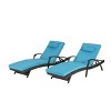 Outdoor Patio Recliner Set of 2,Rattan Adjustable Recliners With Cushion And Armrest,Outdoor Furniture Set For Poolside,Garden-Cuddlewood - 3 of 4