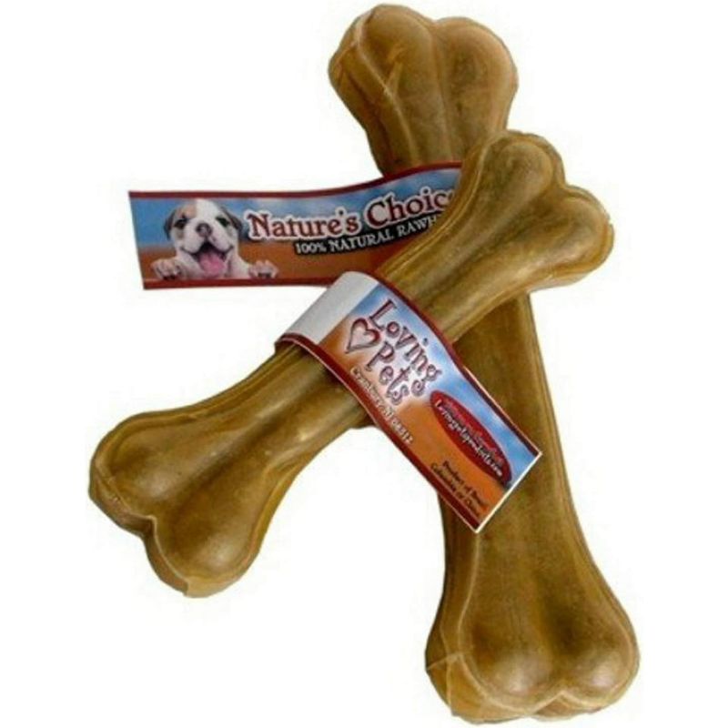 Loving Pets 8 Inch Nature's Choice Compressed Rawhide Bone, 1 of 2