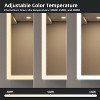 Flora 16''x24'' Medicine Cabinet with Mirrors and Lights, Recessed/Wall Mounted Bathroom Cabinet with 3 Mode Light, Dimmable, Anti-Fog, Black - 4 of 4