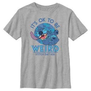 Boy's Lilo & Stitch It's Ok to Be Weird Stitch Day 626 T-Shirt - 1 of 4