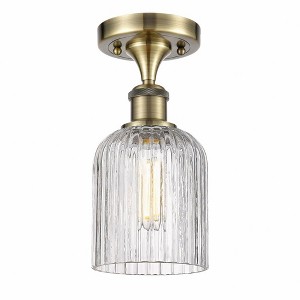 Bridal Veil - 1 Light Semi-Flush Mount In Art Deco Style-10.25 Inches Tall and 5 Inches Wide - 1 of 1