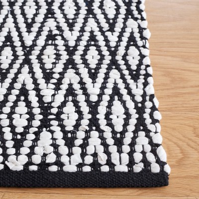 Montauk Black and Ivory Handwoven Cotton Area Rug