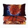 Hachikiko Basketball Comforter Set, Fire & Water Sports Bedding Set with Comforter & 2 Pillowcases for Boys - 3 of 4