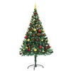 Artificial Pre-lit Christmas Tree with Baubles Green 5 ft - 3 of 4