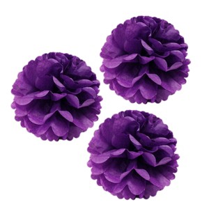 Wrapables 12" Set of 3 Tissue Pom Poms Party Decorations - 1 of 4