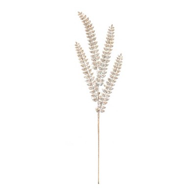 Champagne Glittered Fern Spray Set for Tabletop Decor