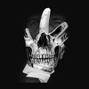 Battle Sports Skull Face Cloaked Adult Football Receiver Gloves - Black/White - 2 of 2