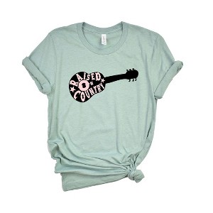 Simply Sage Market Women's Raised On Country Guitar Short Sleeve Graphic Tee - 1 of 3