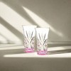 Godinger Silver 2 fl oz Set of 6 Dublin Crystal Shot Glasses Pink - 3 of 3