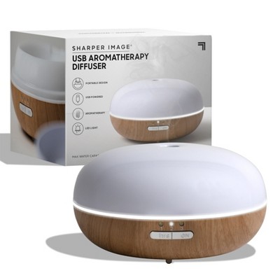 SHARPER IMAGE Diffuser Ultrasonic Aromatherapy Dome LED 100mL Dark Base