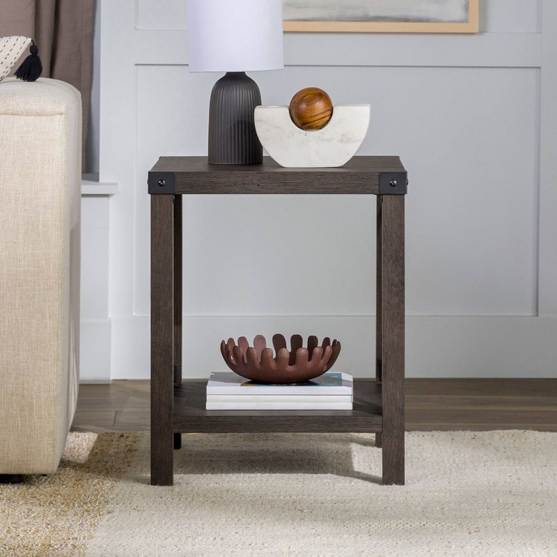 Sophie Rustic Industrial X Frame Side Table - Saracina Home, 4 of 16