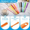Unique Bargains Silicone Heat Resistant Non-Stick Long Handle Food Spatula for Jars 4 Pcs - 3 of 4
