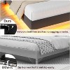 Floating Bed Frame with Charging Station, Upholstered Platform Beds with Storage Headboard - 4 of 4