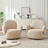 GDFStudio Moulton Modern 35" Velvet Upholstered Swivel Chair with Detachable Arm - 4 of 4