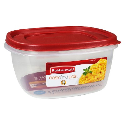 Rubbermaid 14 Cup Food Storage Container with Easy Find Lid: Large Stackable Plastic, Microwave & Freezer Safe