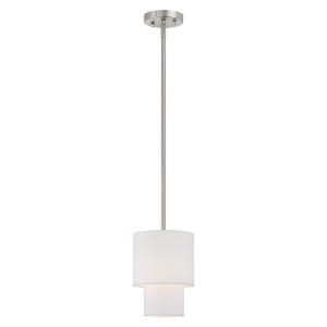Livex Lighting Claremont 1 - Light Pendant in  Brushed Nickel - 1 of 4
