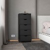 Okak Slim 5-Drawer Dresser Space-Efficient Storage with 25kg Total Capacity, Easy-Glide Drawers for Clothes, Toys Organization - 2 of 4