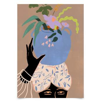 Americanflat Abstract Mid Century Wall Art Room Decor - Plant Lady by Arty Guava