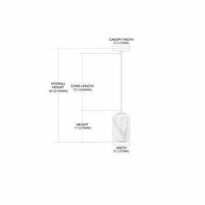 Molten Ocean Glass 1-Light Mini Pendant in Satin Nickel
