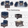 ALAULM 10 Pieces Patio Furniture Set, Rattan Wicker Outdoor Conversation Sets, Furniture Sofa Set - 2 of 4