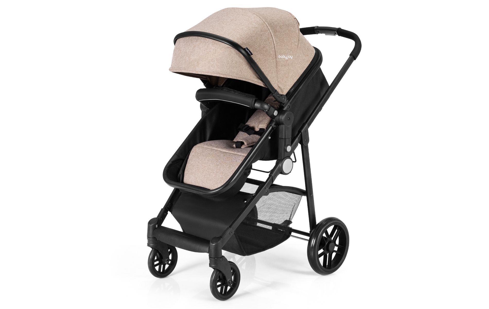 Infans Foldable Baby Stroller Kids Travel Newborn Infant Buggy Pushchair Coffee