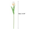 Unique Bargains Christmas 20 Pcs Artificial Flowers Fake Tulips for Wedding Rooms Home Hotel Party Decoration Light Champagne - 2 of 4