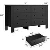 Fluted 6 Drawer Dresser with Faux Marble Top, Modern Chest of Drawers for Bedroom, Entryway - 2 of 4