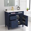 Mshliw 36'' Bathroom Vanity with Top Sink, Modern Single Sink Storage Cabinet with 2 Drawers, Tip-Out Drawer, Soft Close Door and Shelves - 2 of 4