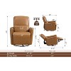Power Swivel Recliner Chair, Faux Leather Glider Electric Rocking Chair with Lumbar Support for Living Room. Dual-Port Charging: Type-C&USB - 3 of 4