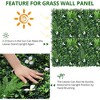 6PCS 20"x20" Artificial Grass Wall Faux Mixed Flowers & Plants Hedge Screen - 2 of 4