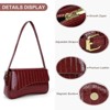 BEAFUP Small Shoulder Bag Y2K Purses for Women Crocodile Handbag Clutch Purse Classic Crossbody Bag Satchel Purse - 4 of 4