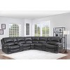 Steve Silver Co 7pc Denver Leather Power Reclining Sectional Sofas Charcoal: Modern Curved with USB & Storage - image 2 of 4