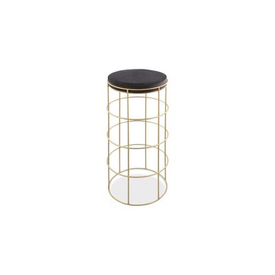 Meridian Furniture,Rebar Grey Velvet Bar Stool