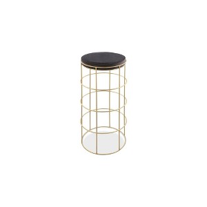 Meridian Furniture,Rebar Grey Velvet Bar Stool - 1 of 3