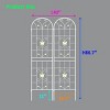 2 Pack Metal Garden Trellis, 86" X 40" Garden Trellis Modern For Climbing Plants Flower Support, Garden Trellis Climbing Plants-Cuddlewood - 4 of 4