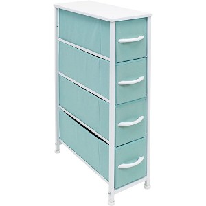 Sorbus 4 Drawers Narrow Dresser - with Steel Frame, Wood Top & Easy Pull Fabric Bins for Small Spaces, Closets, Bedroom, Bathroom & Laundry - 1 of 4