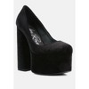 Old Novelty Platform Heel Velvet Women Pumps - 2 of 4