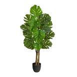 4' Indoor/Outdoor Monstera Artificial Tree - Nearly Natural