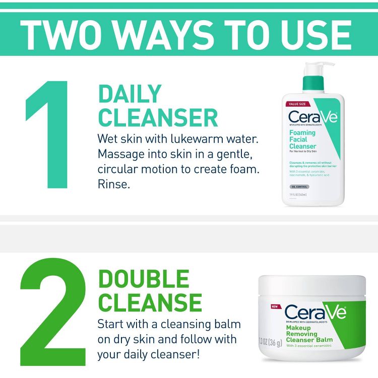 CeraVe Foaming Face Wash, Facial Cleanser for Normal to Oily Skin, 4 of 15