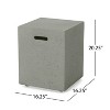 Christopher Knight Home Hearth Outdoor 20" Lightweight Concrete Propane Tank Cover - 3 of 4