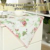 Unique Bargains Flower Printed Plastic Square Tablecloth 24" x 24" for Wedding, Party 1 Pc - 3 of 4