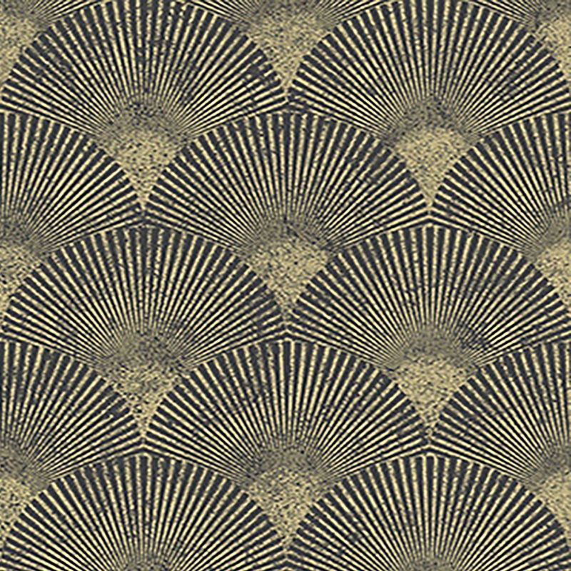 Fan Black and Gold Geometric Paste the Wall Wallpaper, 4 of 5