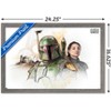 Trends International Star Wars: The Book of Boba Fett - Boba and Fennec Shand Illustrated Framed Wall Poster Prints - 3 of 4