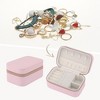 REGALWOVEN Faux Leather Mini Modern Earring and Ring Jewelry Box - 2 of 4
