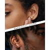 Molenia Moissanite Stud Earrings for Women Men: 18K White Gold 925 Sterling Silver Trendy Earrings Dainty Jewelry Gifts - 2 of 4