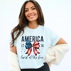 Simply Sage Market Coquette America Land Of The Free Garment Dyed Tee - 3 of 4
