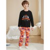 INSPIRE CHIC Halloween Family Pajama Sets Matching Pumpkin Print Long Sleeve Top with Pants Lounge Set - 3 of 4